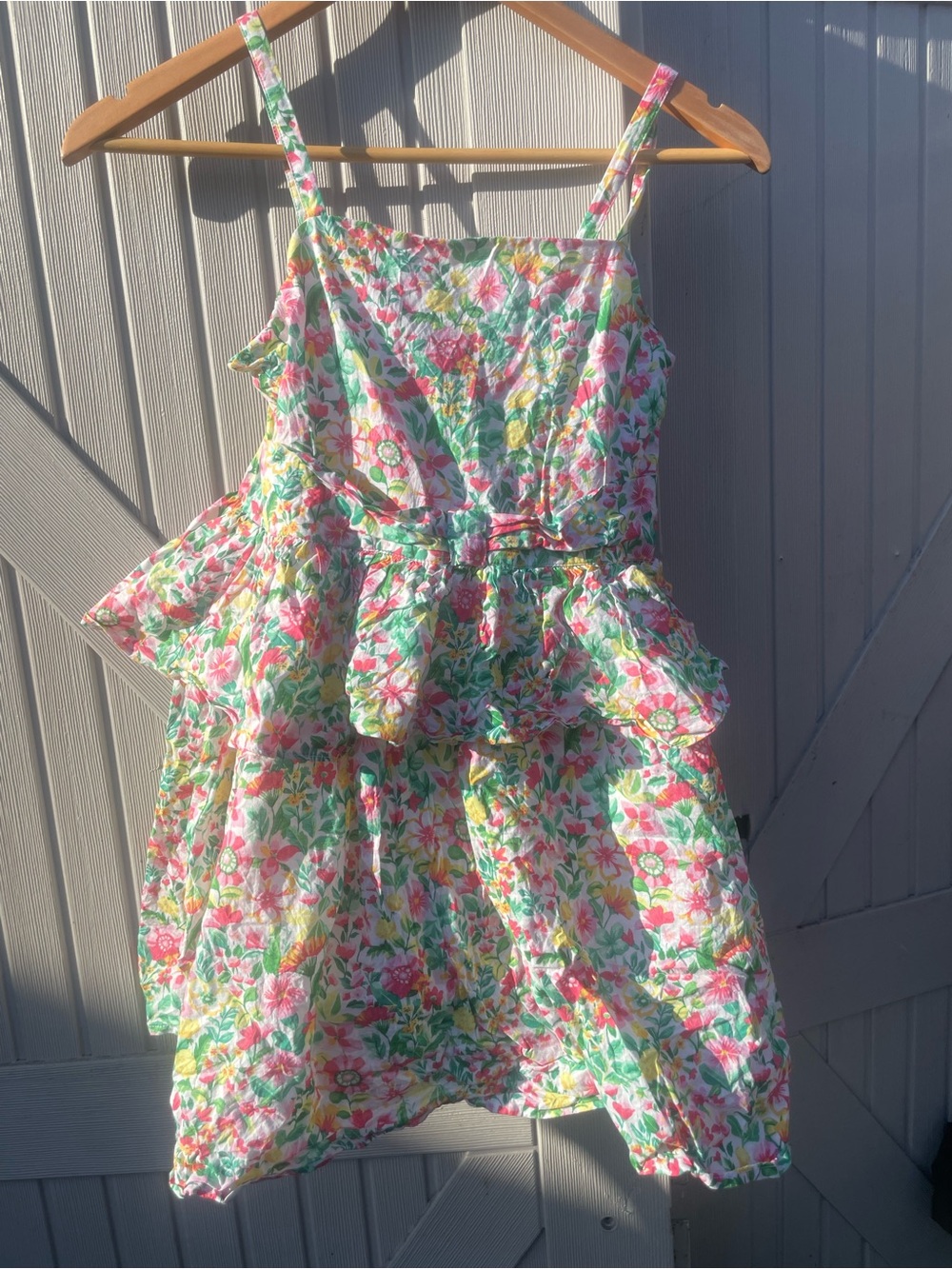 Janie & Jack Flower Summer Light Fabric Girls Dress Size 10 Years